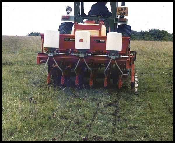 Gibbs designed grass seed drill