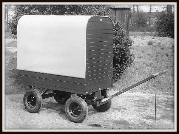 A hand cart designed by Gibbs for Kew Gardens, London.